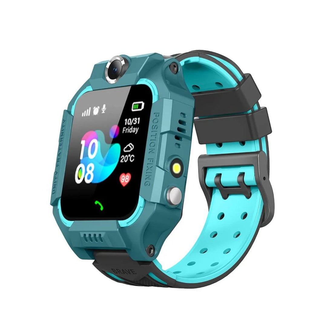 Smartwatch dla dzieci GPS, kolorowy z aparatem, dwukierunkowymi połączeniami i wbudowanym przyciskiem SOS dla bezpieczeństwa i zabawy.