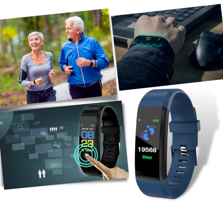 Smartwatch dla seniorów, wyraźny wyświetlacz LED, ergonomiczny, zaawansowane monitorowanie zdrowia, czerwony, akcesorium męskie