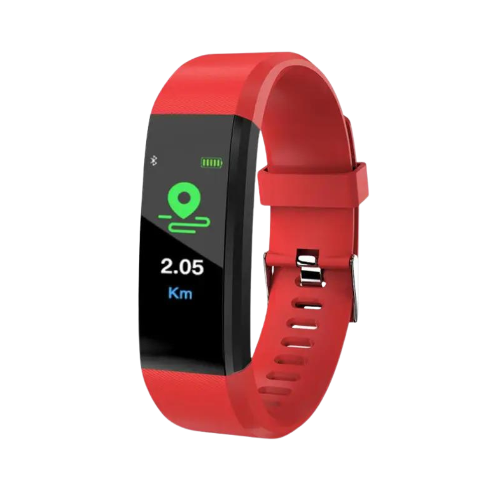 Smartwatch dla seniorów, wyraźny wyświetlacz LED, ergonomiczny, zaawansowane monitorowanie zdrowia, czerwony, akcesorium męskie