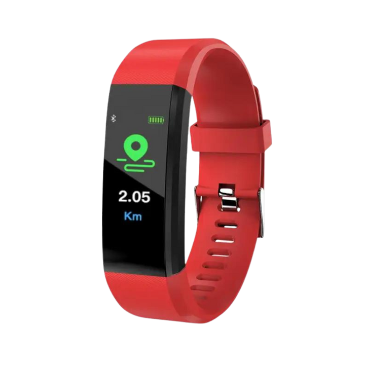 Smartwatch dla seniorów, wyraźny wyświetlacz LED, ergonomiczny, zaawansowane monitorowanie zdrowia, czerwony, akcesorium męskie