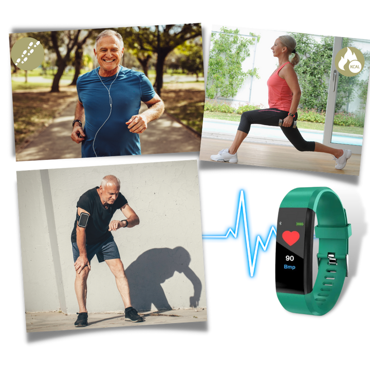 Smartwatch dla seniorów, wyraźny wyświetlacz LED, ergonomiczny, zaawansowane monitorowanie zdrowia, czerwony, akcesorium męskie