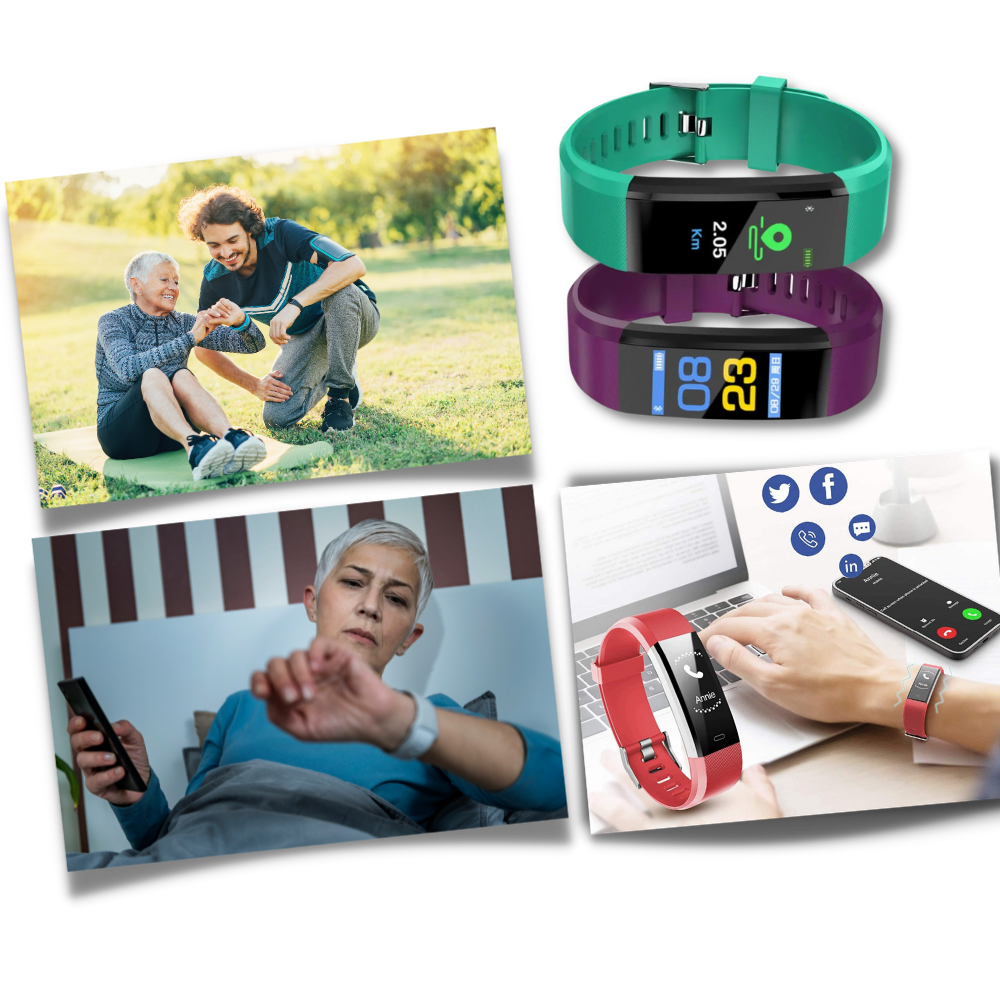 Smartwatch dla seniorów, wyraźny wyświetlacz LED, ergonomiczny, zaawansowane monitorowanie zdrowia, czerwony, akcesorium męskie