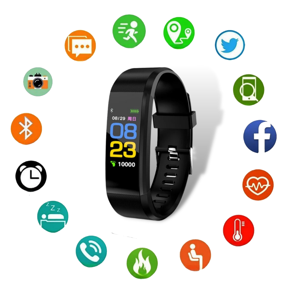 Smartwatch dla seniorów, wyraźny wyświetlacz LED, ergonomiczny, zaawansowane monitorowanie zdrowia, czerwony, akcesorium męskie