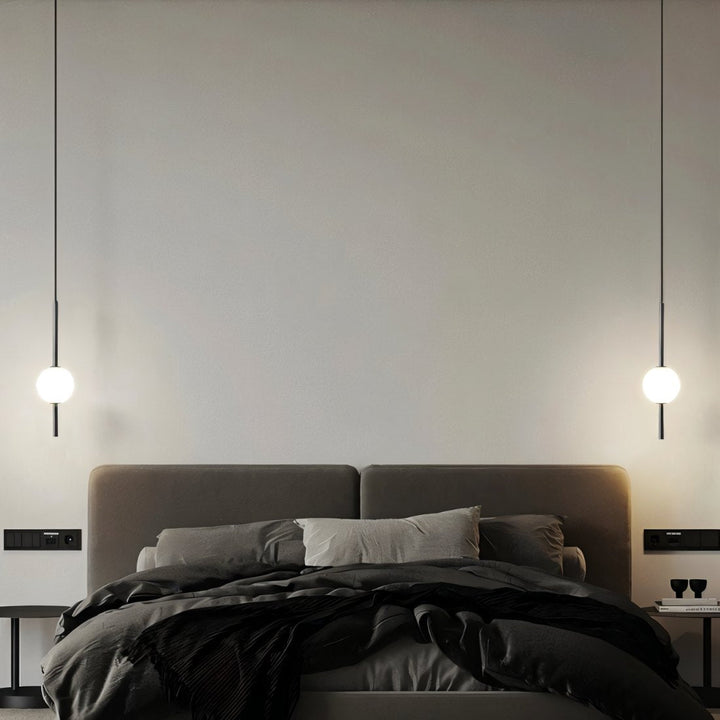 Skandynawska lampa wisząca LED do kuchni lub sypialni, nowoczesne oświetlenie sufitowe domu.