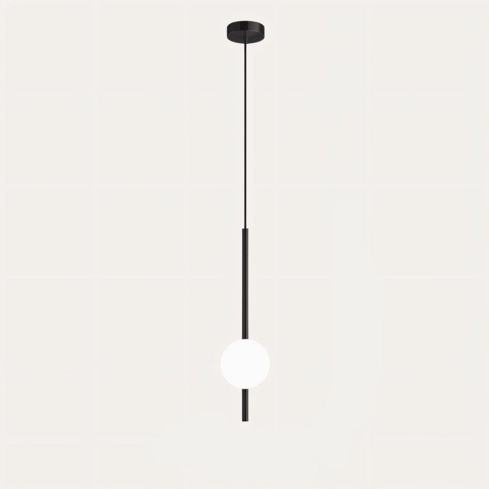 Elegancka lampa wisząca LED, nowoczesny design skandynawski, oświetlenie do minimalistycznych wnętrz.