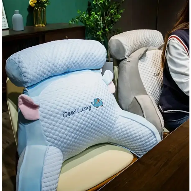 Ergonomiczna poduszka Cocoon w kształcie Husky, z pianki memory, optymalny komfort dla pleców, ramion i szyi.