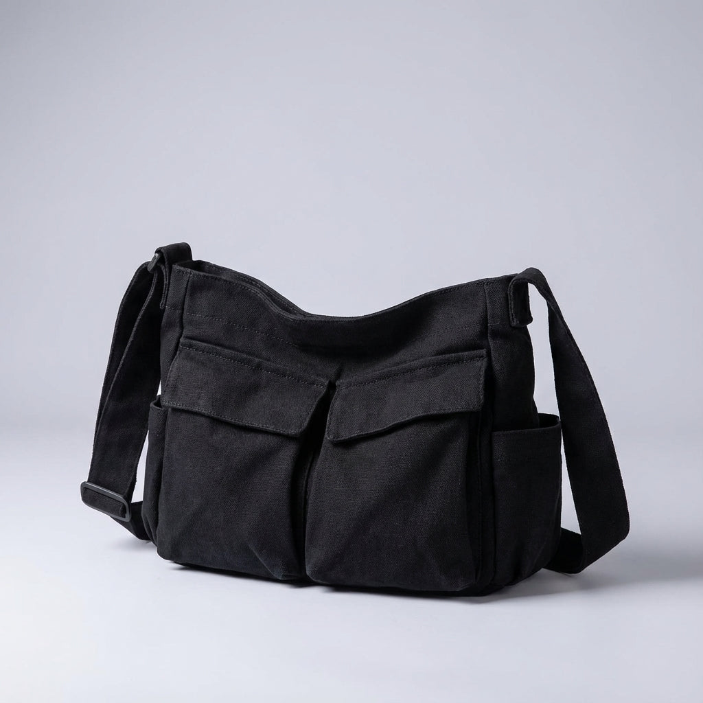 Praktyczna torba organizer Packlite z płótna, z dużą ilością kieszeni, idealna jako torba crossbody.