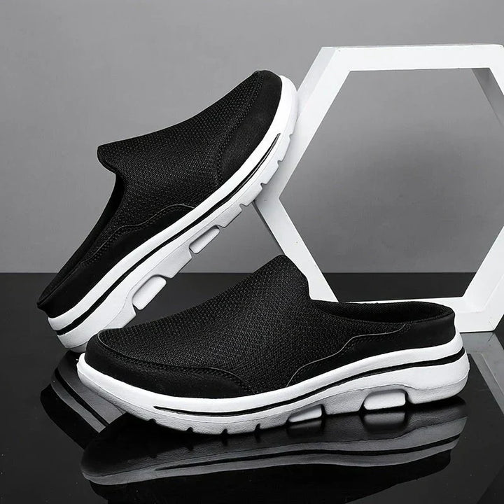 Męskie luksusowe, oddychające i eleganckie kapcie z mieszanki bawełny, z ergonomicznym designem dla optymalnego komfortu.
