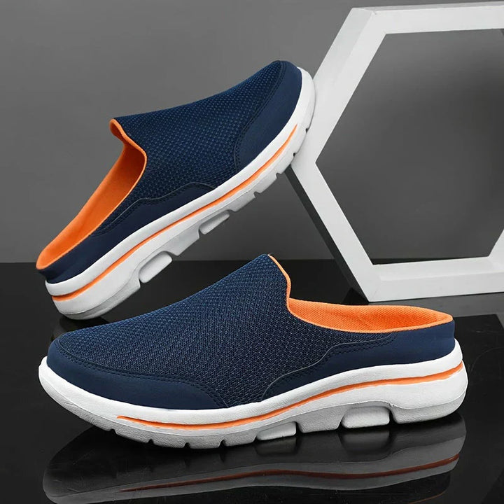 Męskie luksusowe, oddychające i eleganckie kapcie z mieszanki bawełny, z ergonomicznym designem dla optymalnego komfortu.