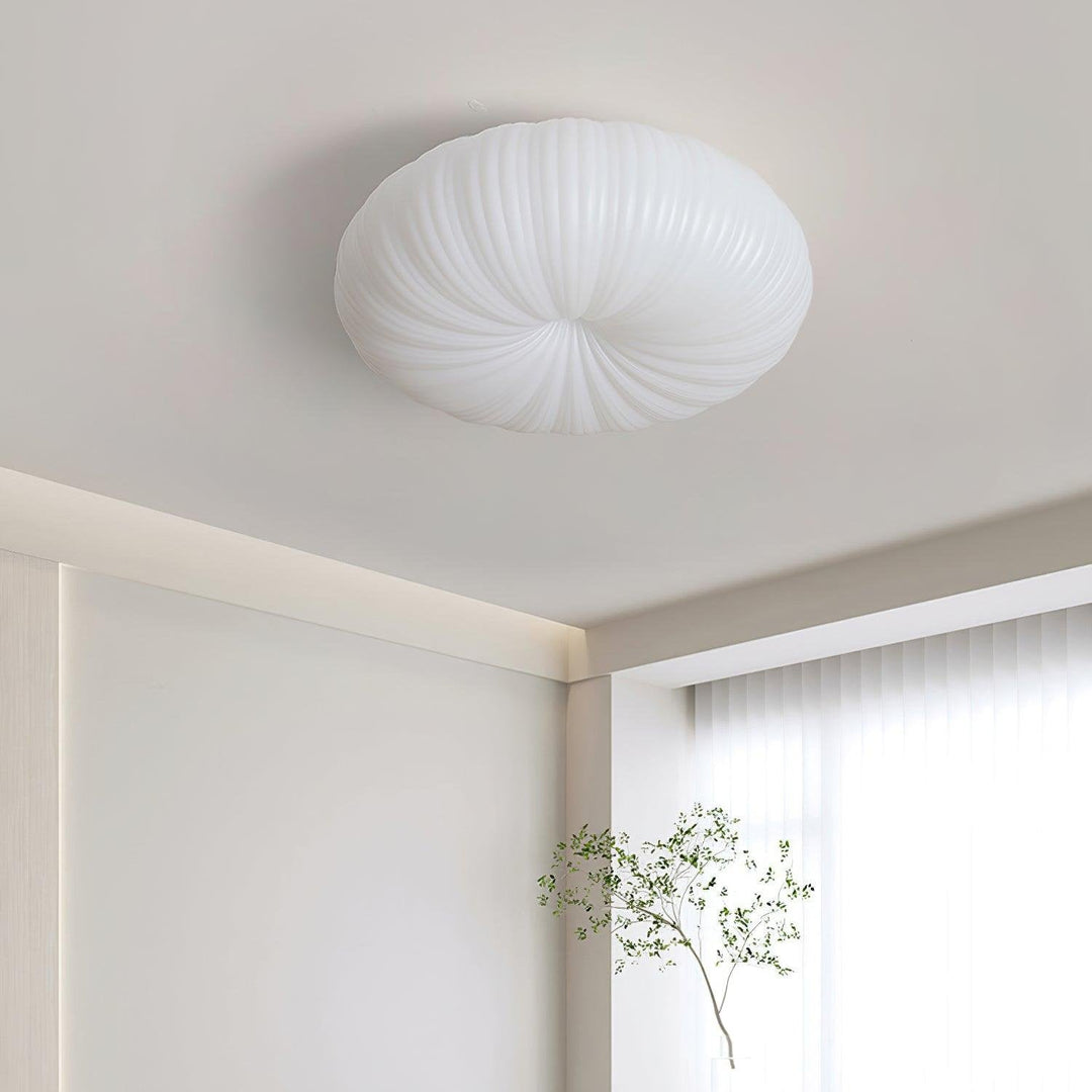 Lampa sufitowa LED z metalu i akrylu, nowoczesny design, regulowane światło z pilotem, elegancka i współczesna.