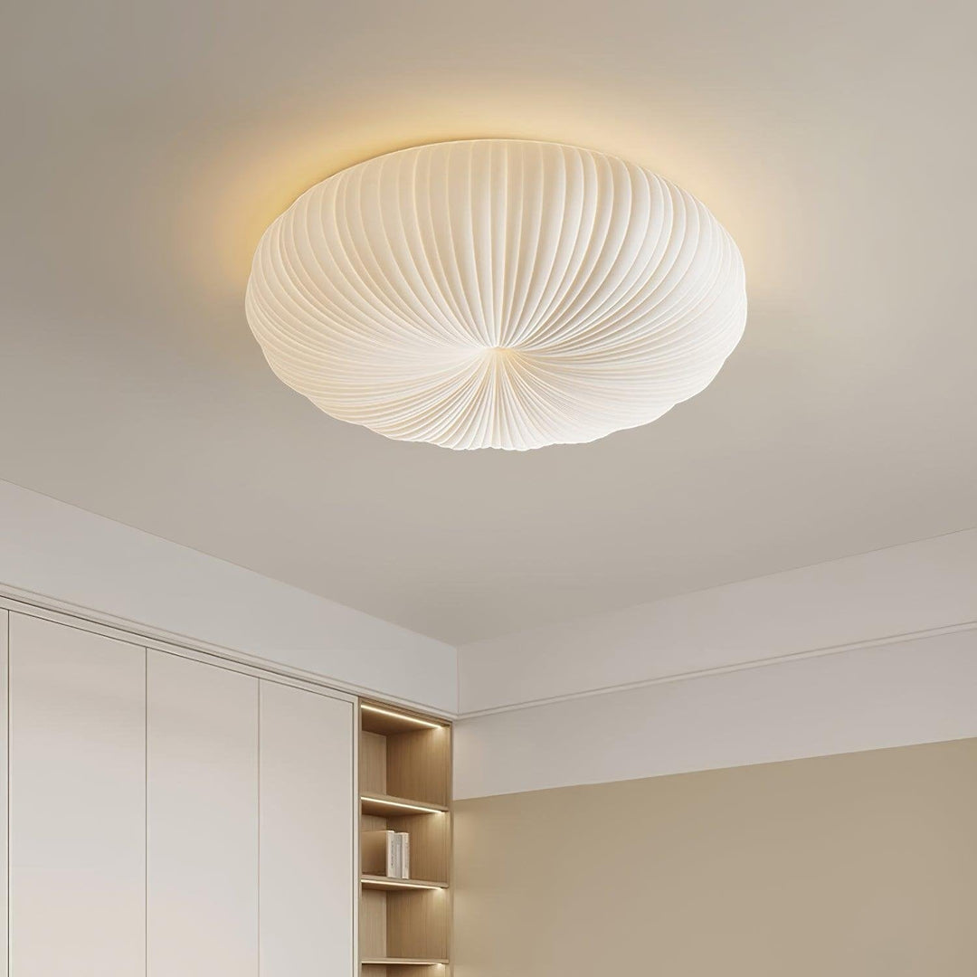 Lampa sufitowa LED z metalu i akrylu, nowoczesny design, regulowane światło z pilotem, elegancka i współczesna.