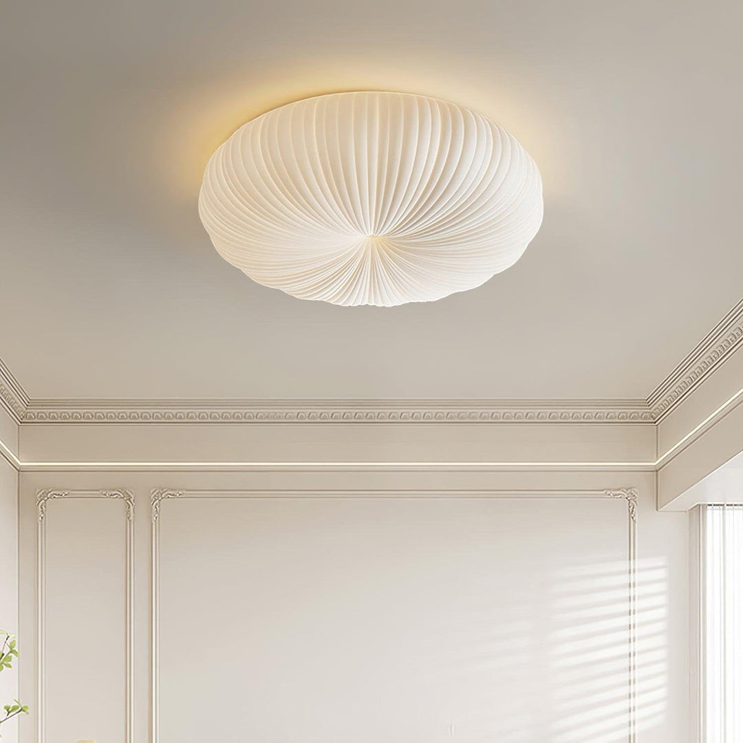 Lampa sufitowa LED z metalu i akrylu, nowoczesny design, regulowane światło z pilotem, elegancka i współczesna.