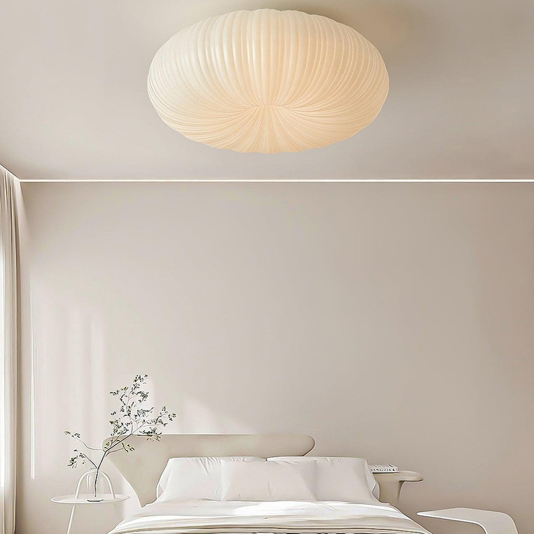 Lampa sufitowa LED z metalu i akrylu, nowoczesny design, regulowane światło z pilotem, elegancka i współczesna.