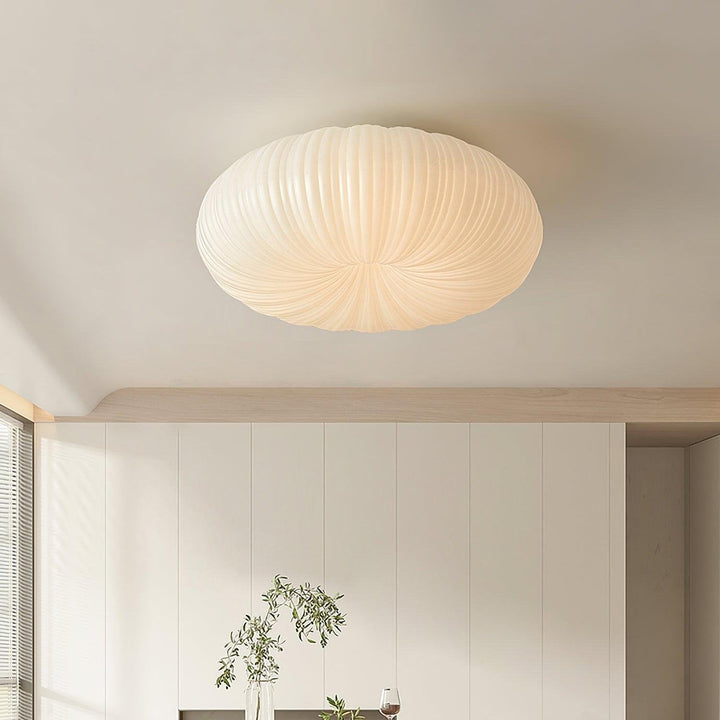 Lampa sufitowa LED z metalu i akrylu, nowoczesny design, regulowane światło z pilotem, elegancka i współczesna.