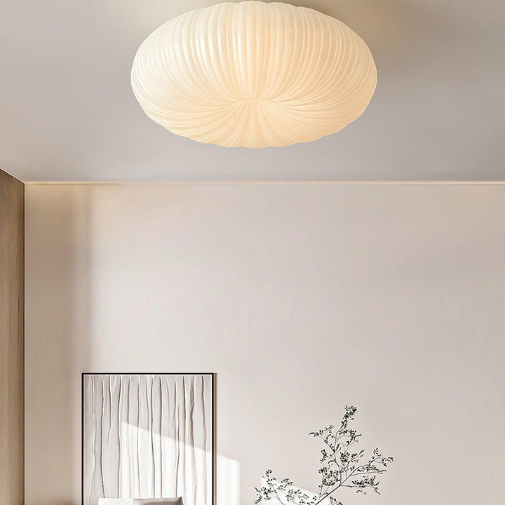 Lampa sufitowa LED z metalu i akrylu, nowoczesny design, regulowane światło z pilotem, elegancka i współczesna.
