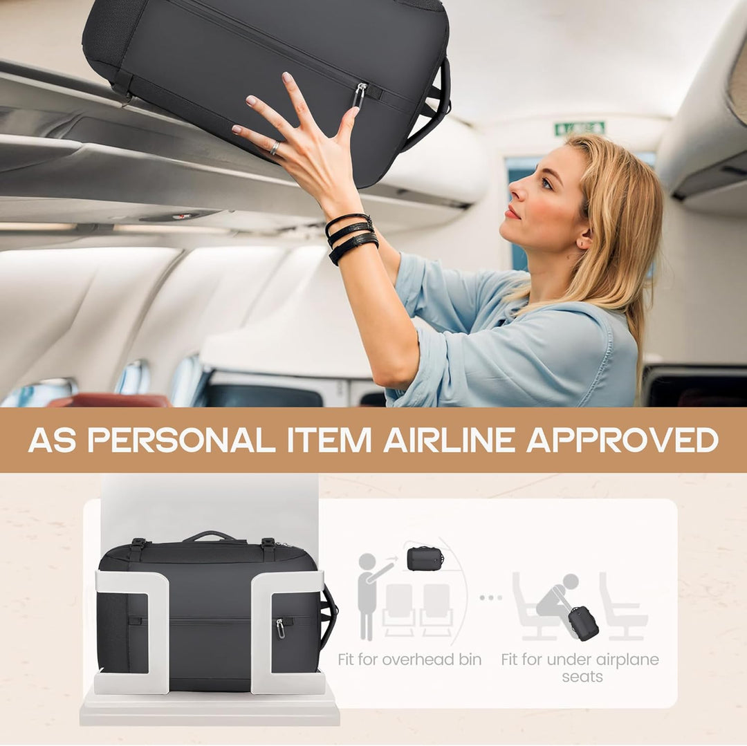 Ergonomiczny plecak podróżny AirVoyage 40L, z USB, na laptopa 17 cali, idealny do długich wycieczek.
