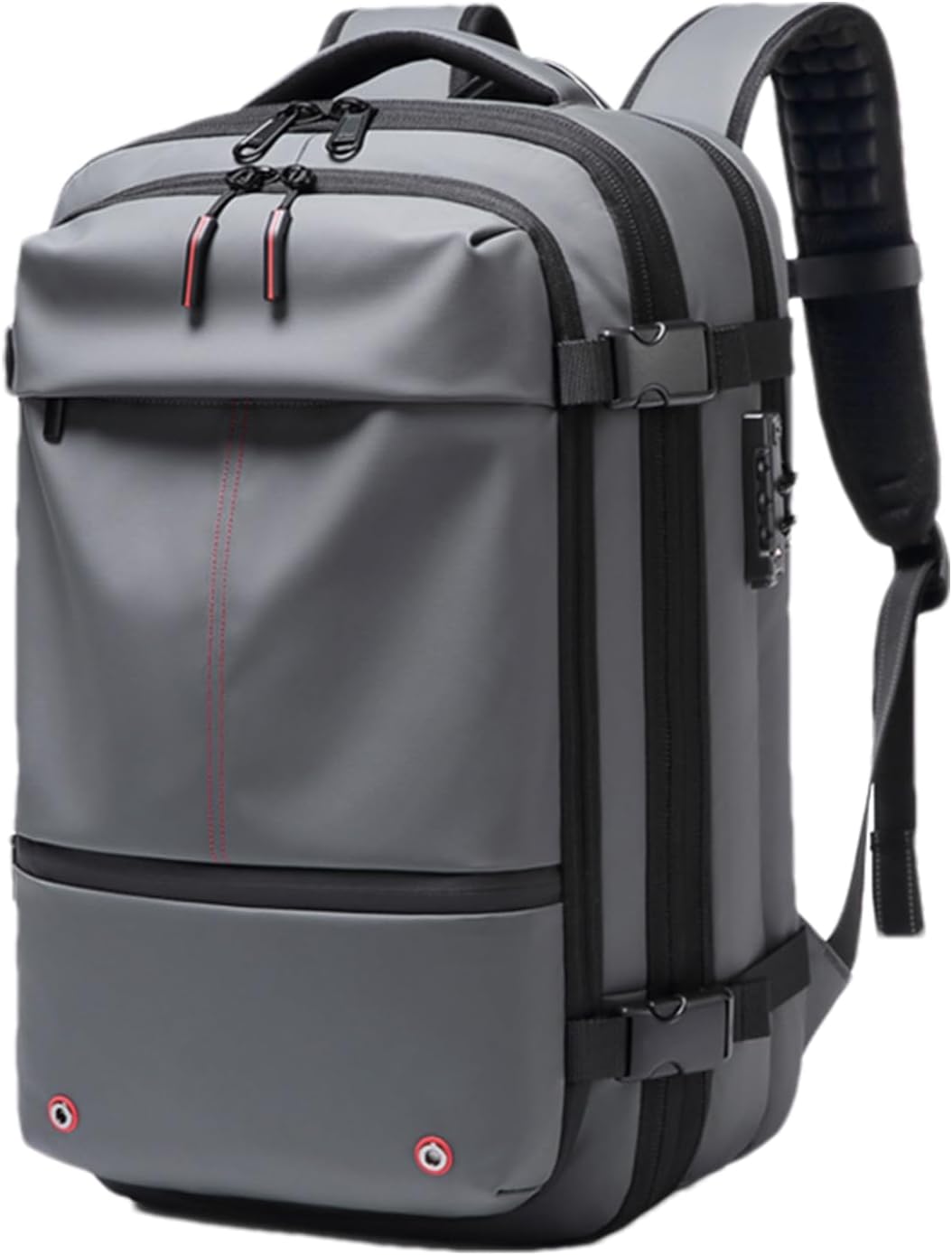 Elegancki plecak podróżny Trivora 60L, kompresyjny, wodoodporny, z przegrodą na laptopa, do organizacji.