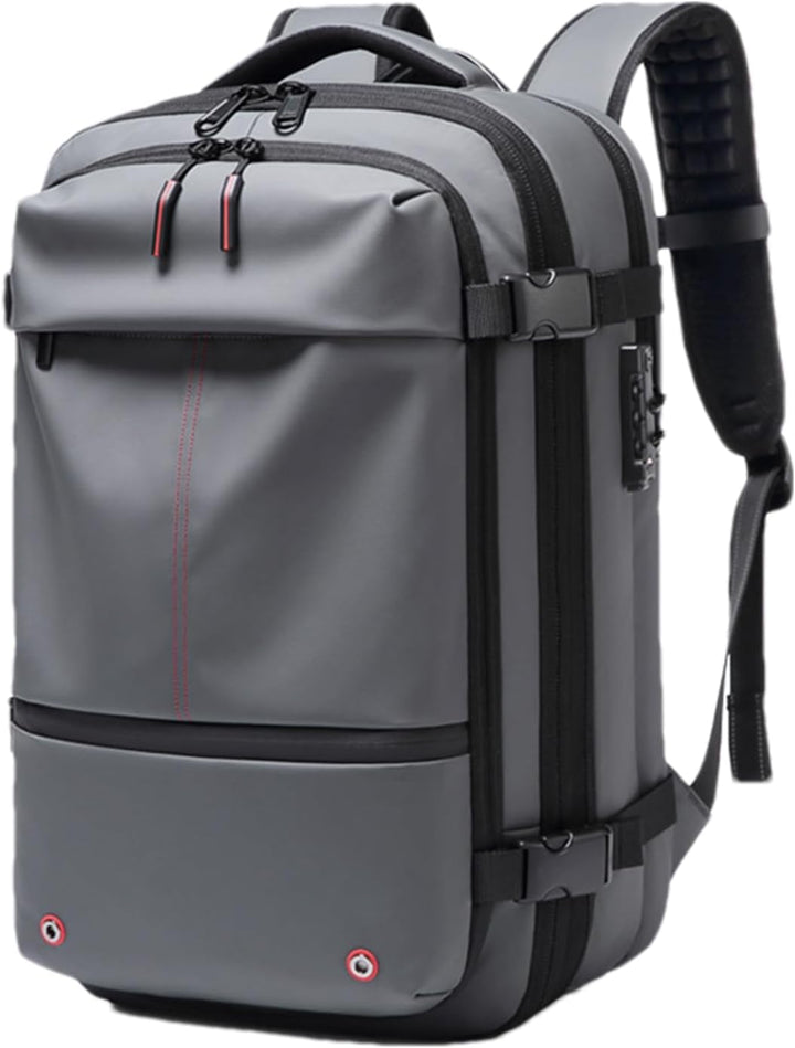 Elegancki plecak podróżny Trivora 60L, kompresyjny, wodoodporny, z przegrodą na laptopa, do organizacji.