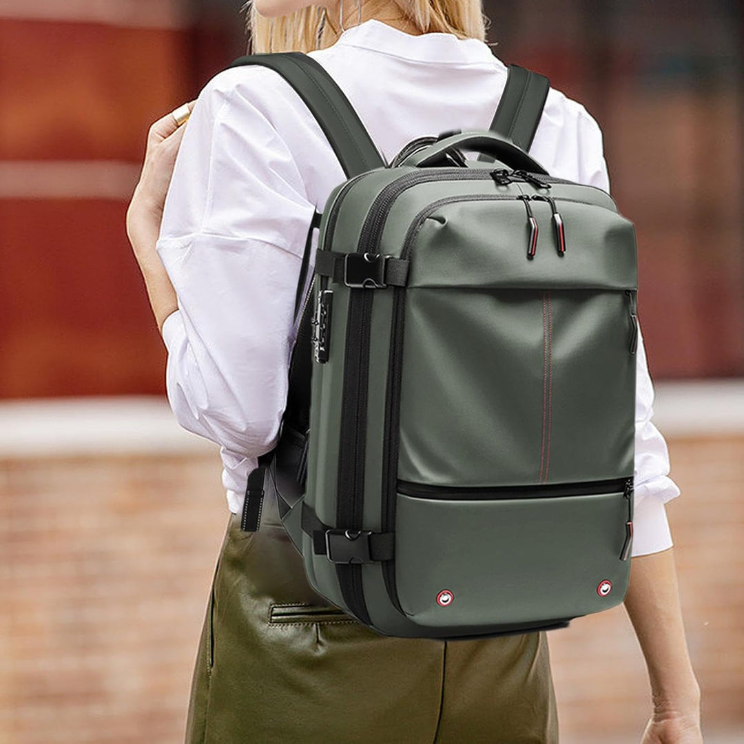 Unisex plecak 60L z systemem kompresji Air Vacuum, wodoodporny, na laptopa, idealny do podróży.