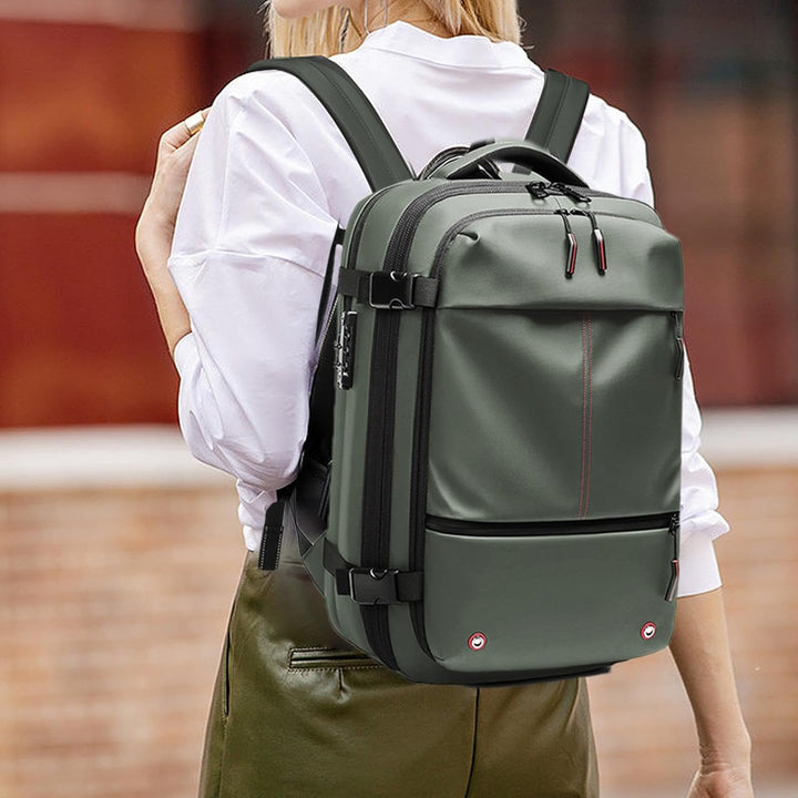 Unisex plecak 60L z systemem kompresji Air Vacuum, wodoodporny, na laptopa, idealny do podróży.