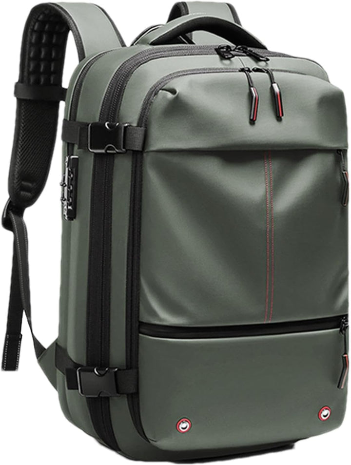 Wygodny plecak podróżny unisex 60L, wodoodporny, z systemem kompresji, na długie wyjazdy z laptopem.
