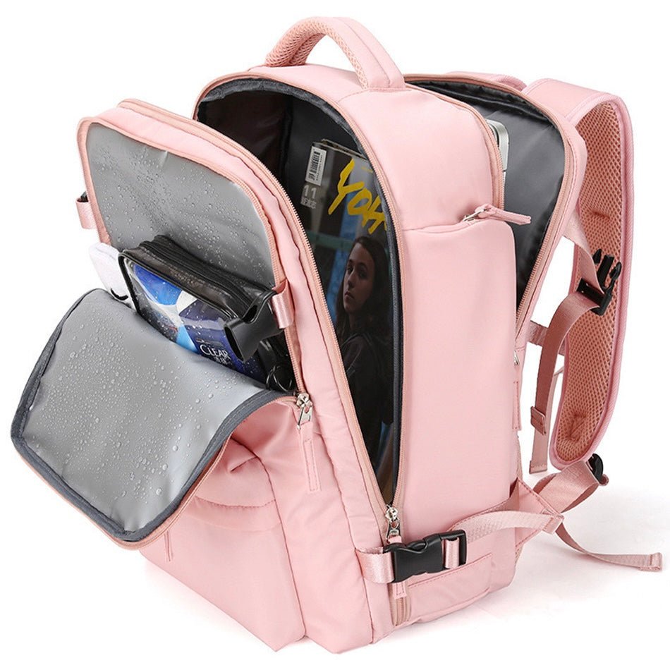 Plecak podróżny TrailSafe Pro wykonany z wytrzymałego, wodoodpornego materiału.
