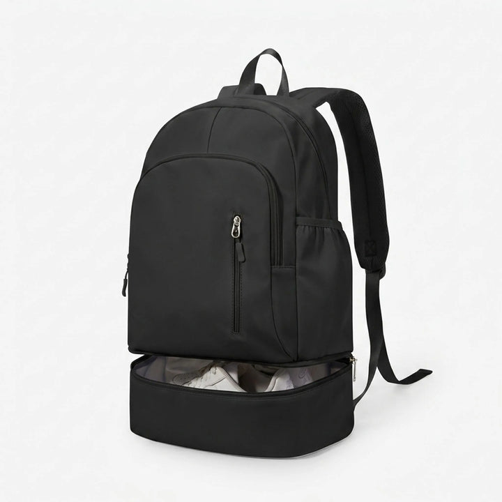 Wielofunkcyjny plecak nylonowy unisex z osobną komorą na buty i organizerem. Idealny na sport.