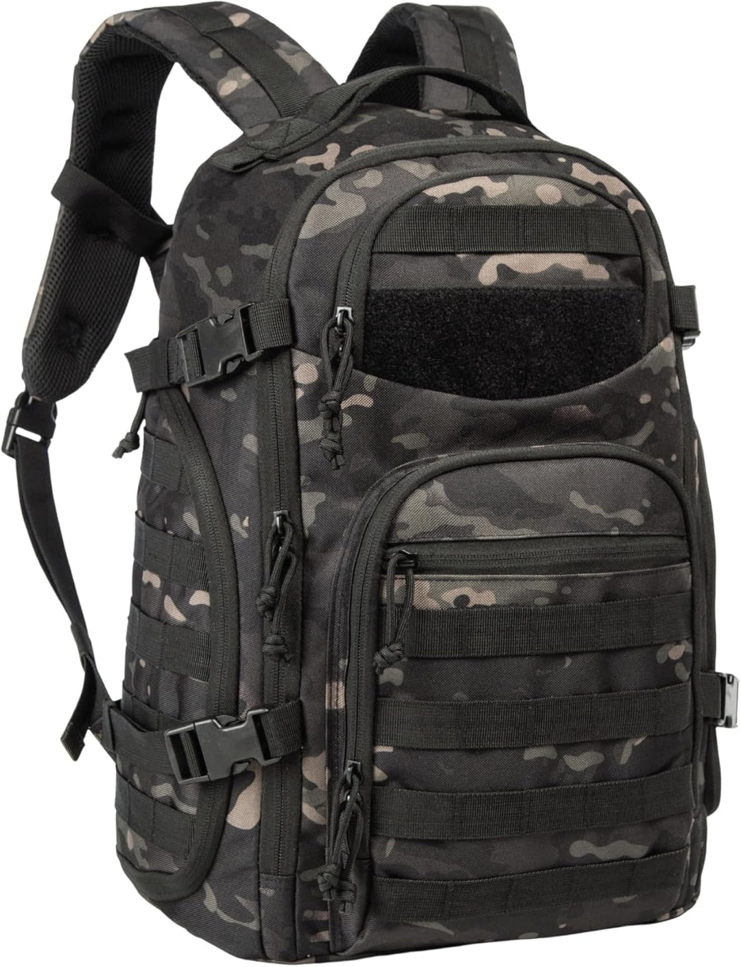 Plecak taktyczny 35L Molle z miejscem na laptopa, widok z przodu. Idealny do outdooru i podróży.