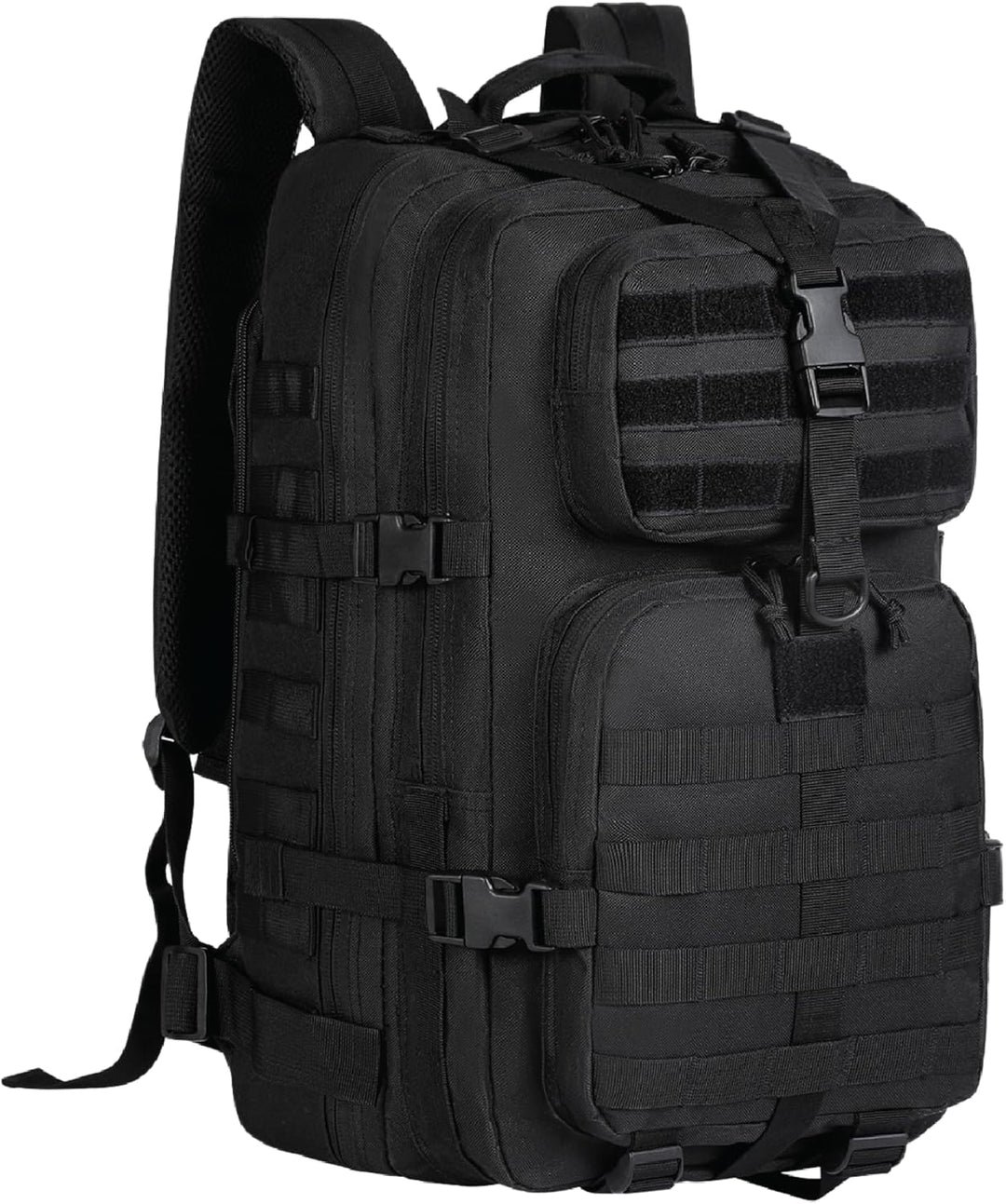 Plecak 35L Molle w akcji, noszony przez osobę. Idealny plecak outdoor i turystyczny.