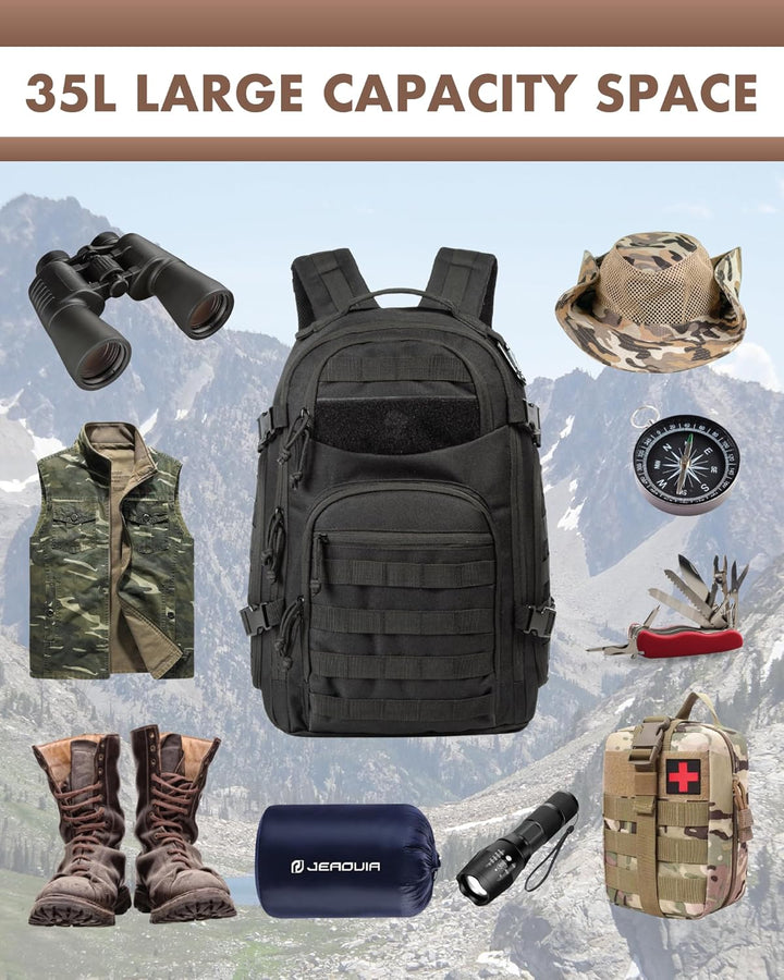 Wytrzymały plecak outdoor 35L, materiał wodoodporny. Plecak turystyczny na każdą pogodę.