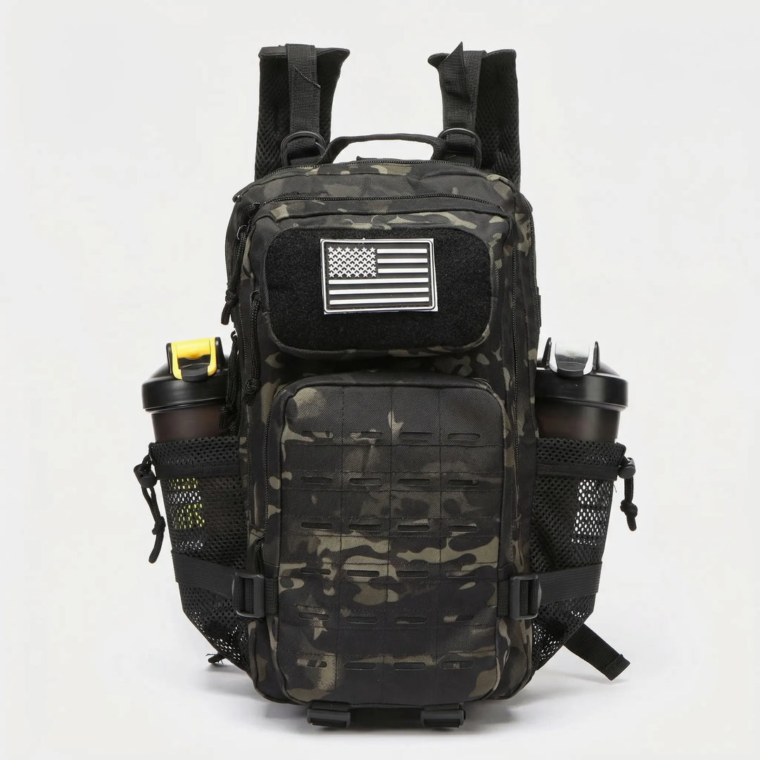 Odporny plecak taktyczny 25L/50L z MOLLE, wykonany z solidnego materiału, do zadań specjalnych.