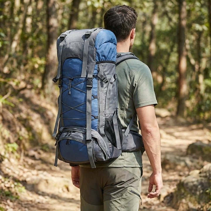 Plecak trekkingowy Pathward 60L, idealny na długie wyprawy w góry, widok z przodu.