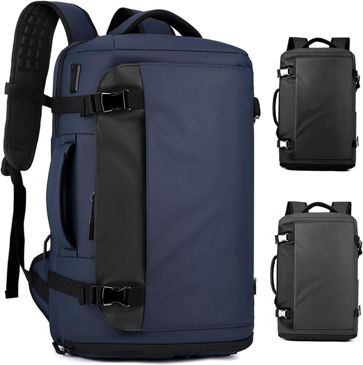 Plecak podróżny na laptopa 15 cali (38.1 cm), wodoodporny, z portem USB-C, zgodny z wymogami bagażu.