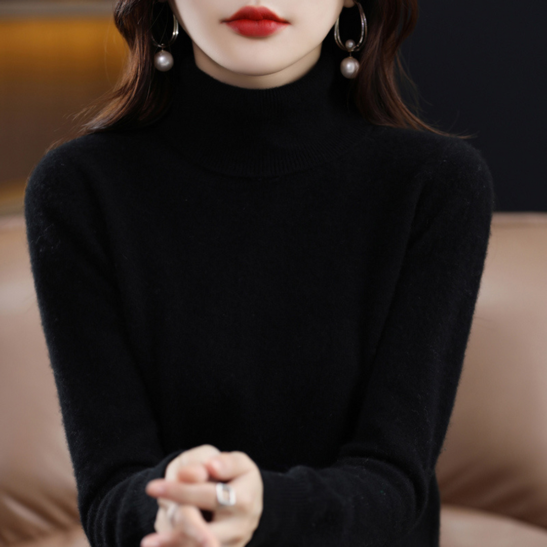Damski sweter z golfem, elegancki i miękki, luksusowy dodatek do każdej stylizacji.