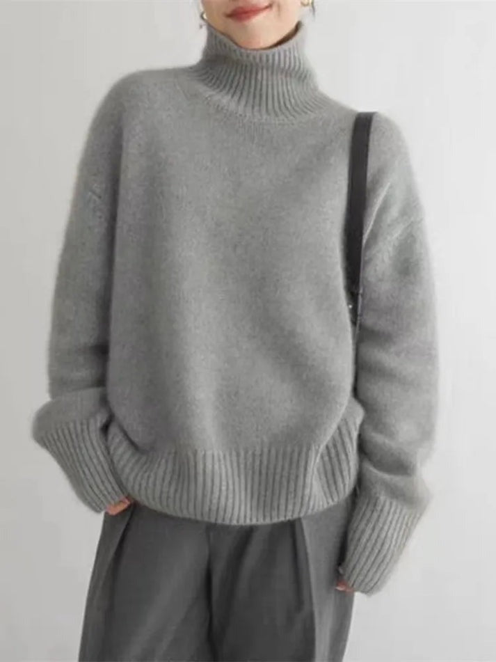 Kaszmirowy sweter Joline w kolorze beżowym, idealny do warstwowych stylizacji.