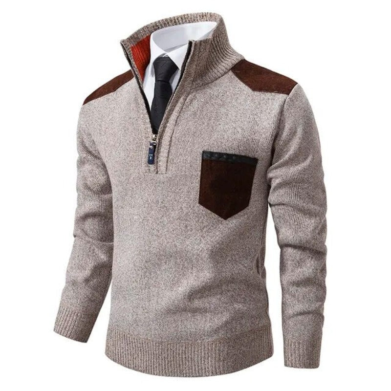 Męski sweter z miękkiej bawełny, nowoczesny krój, idealny do eleganckiego i wygodnego wyglądu. Dostępny w wielu kolorach.