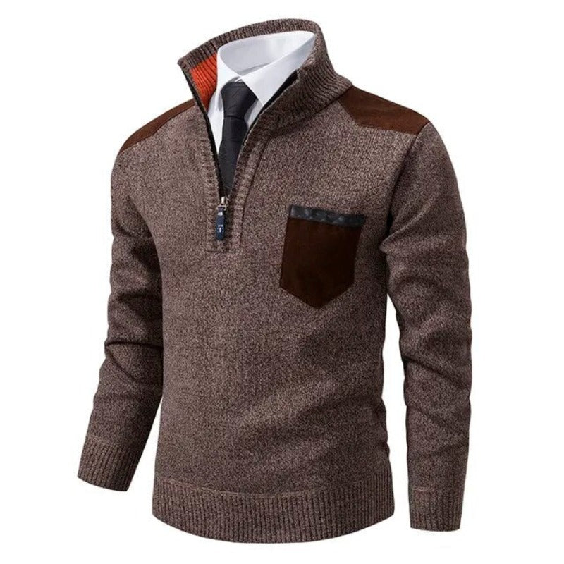 Męski sweter z miękkiej bawełny, nowoczesny krój, idealny do eleganckiego i wygodnego wyglądu. Dostępny w wielu kolorach.