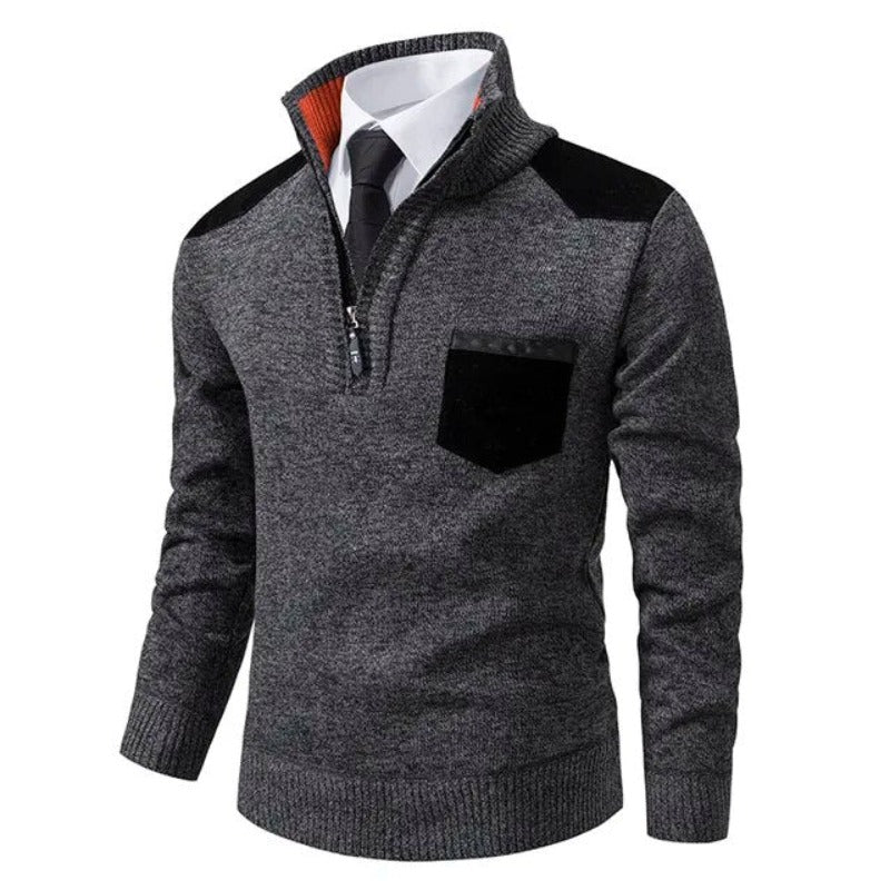 Męski sweter z miękkiej bawełny, nowoczesny krój, idealny do eleganckiego i wygodnego wyglądu. Dostępny w wielu kolorach.