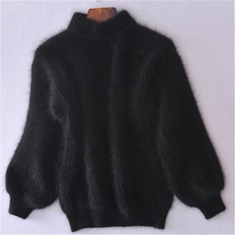 Damski luźny sweter wełniany, wygodny, obszerny, w różnych kolorach, dla swobodnego i eleganckiego wyglądu.