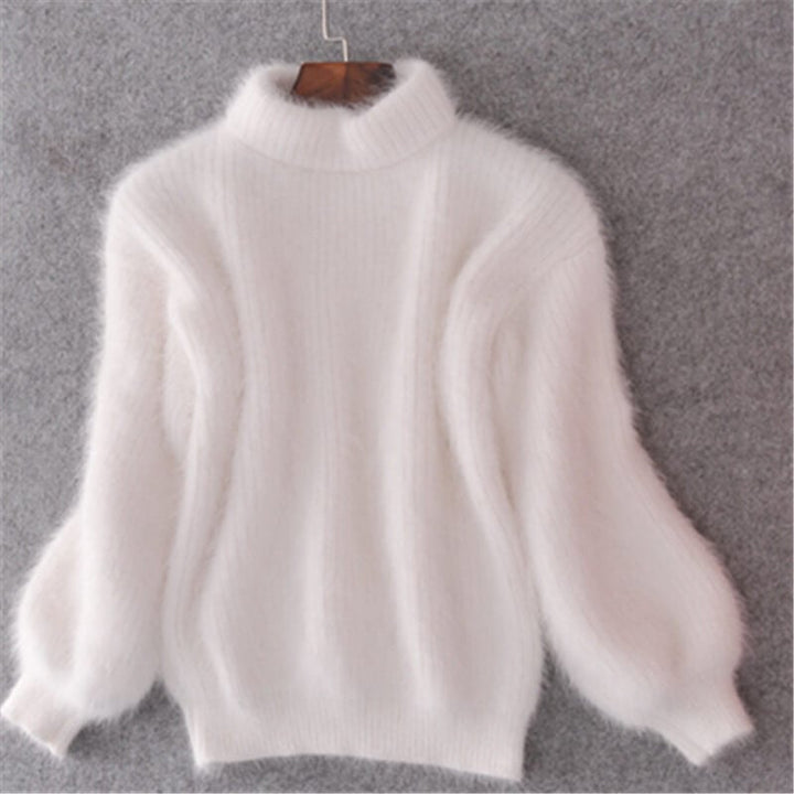 Damski luźny sweter wełniany, wygodny, obszerny, w różnych kolorach, dla swobodnego i eleganckiego wyglądu.