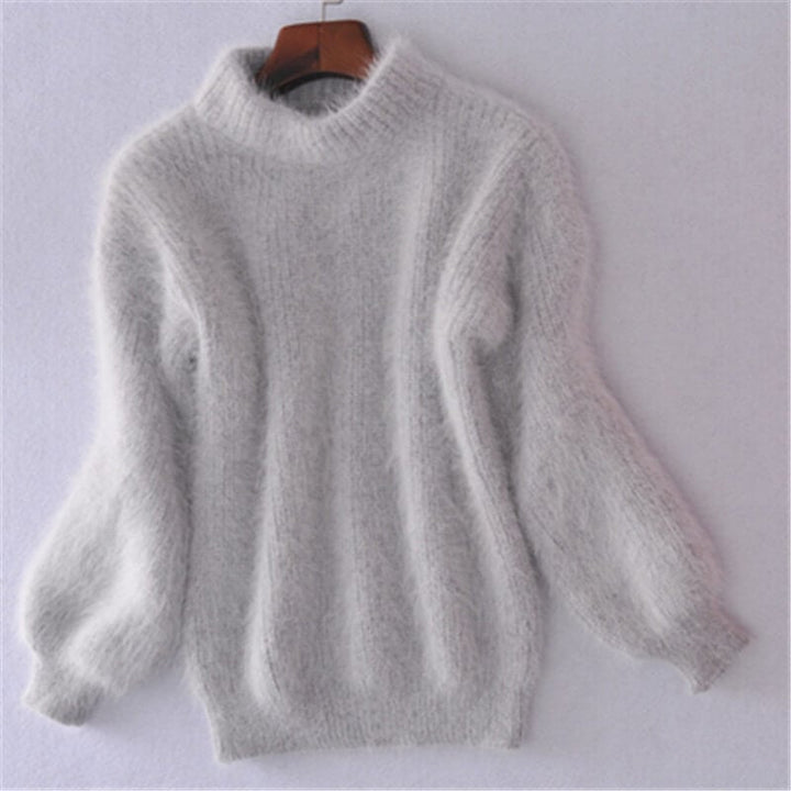 Damski luźny sweter wełniany, wygodny, obszerny, w różnych kolorach, dla swobodnego i eleganckiego wyglądu.