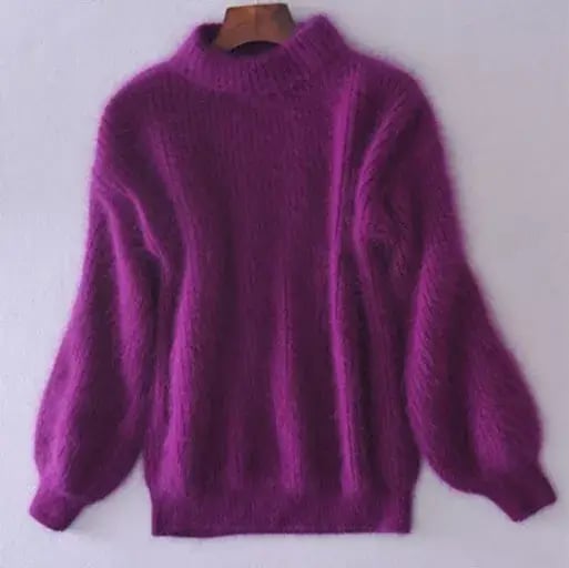 Damski luźny sweter wełniany, wygodny, obszerny, w różnych kolorach, dla swobodnego i eleganckiego wyglądu.
