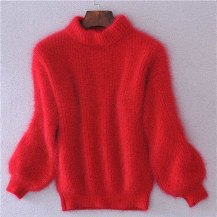 Damski luźny sweter wełniany, wygodny, obszerny, w różnych kolorach, dla swobodnego i eleganckiego wyglądu.