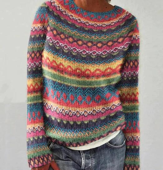 Elegancki damski sweter w kolorze niebieskim, idealny na jesień.