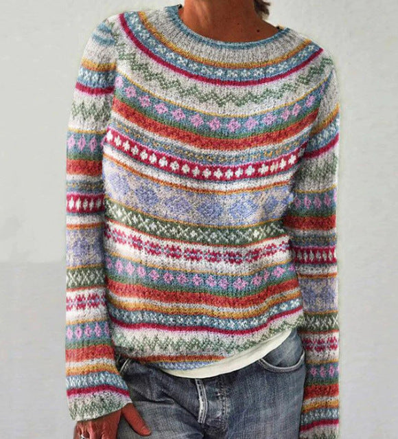 Modny damski sweter w kolorze pomarańczowym, dodający szyku każdej stylizacji.