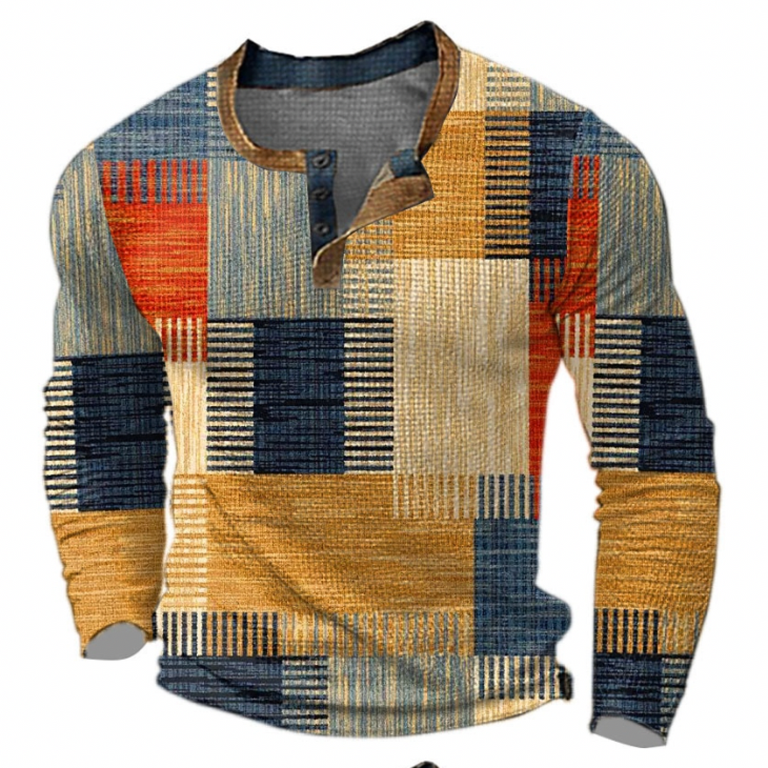 Nowoczesny męski sweter, teksturowany splot, elegancki i komfortowy, pasujący do jeansów i spodni. Męski sweter na co dzień.