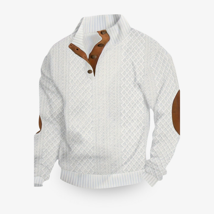 Miękki, ciepły i elegancki sweter męski z wełny; dostępny w kolorach beżowym, białym, szarym, czarnym i zielonym; rozmiary od S do 3XL.