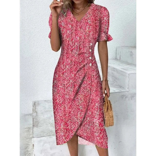 Elegancka Sukienka Kwiatowa do noszenia na różne okazje, letnie stylizacje.
