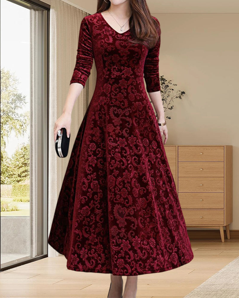 Elegancka sukienka damska Margaret - krój A-line, dopasowanie