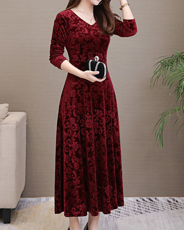 Elegancka sukienka damska Margaret - krój A-line, kompletny wygląd